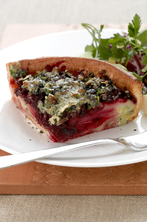 Dovedale and Beetroot Layered Yorkshire Pudding - Vegetarian Society