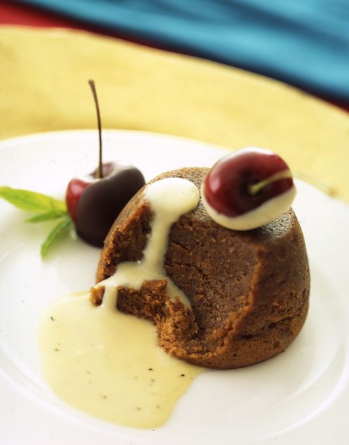 Fruit and Rum Cakes with Cream Sauce - Vegetarian Society