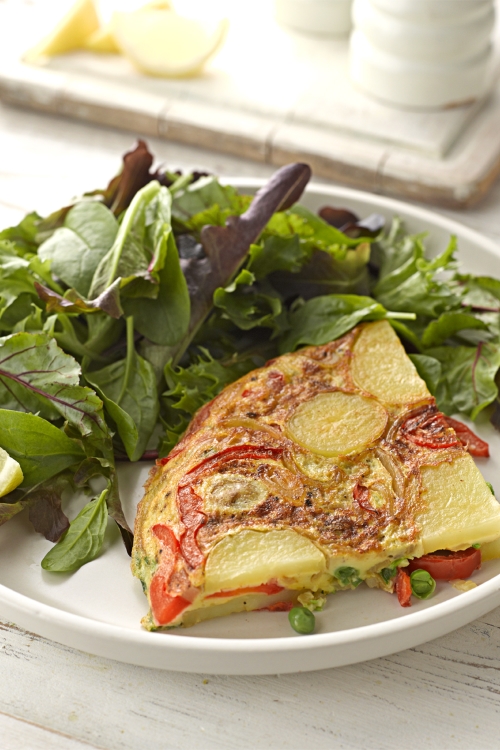 Spanish Omelette with Salad - Vegetarian Society