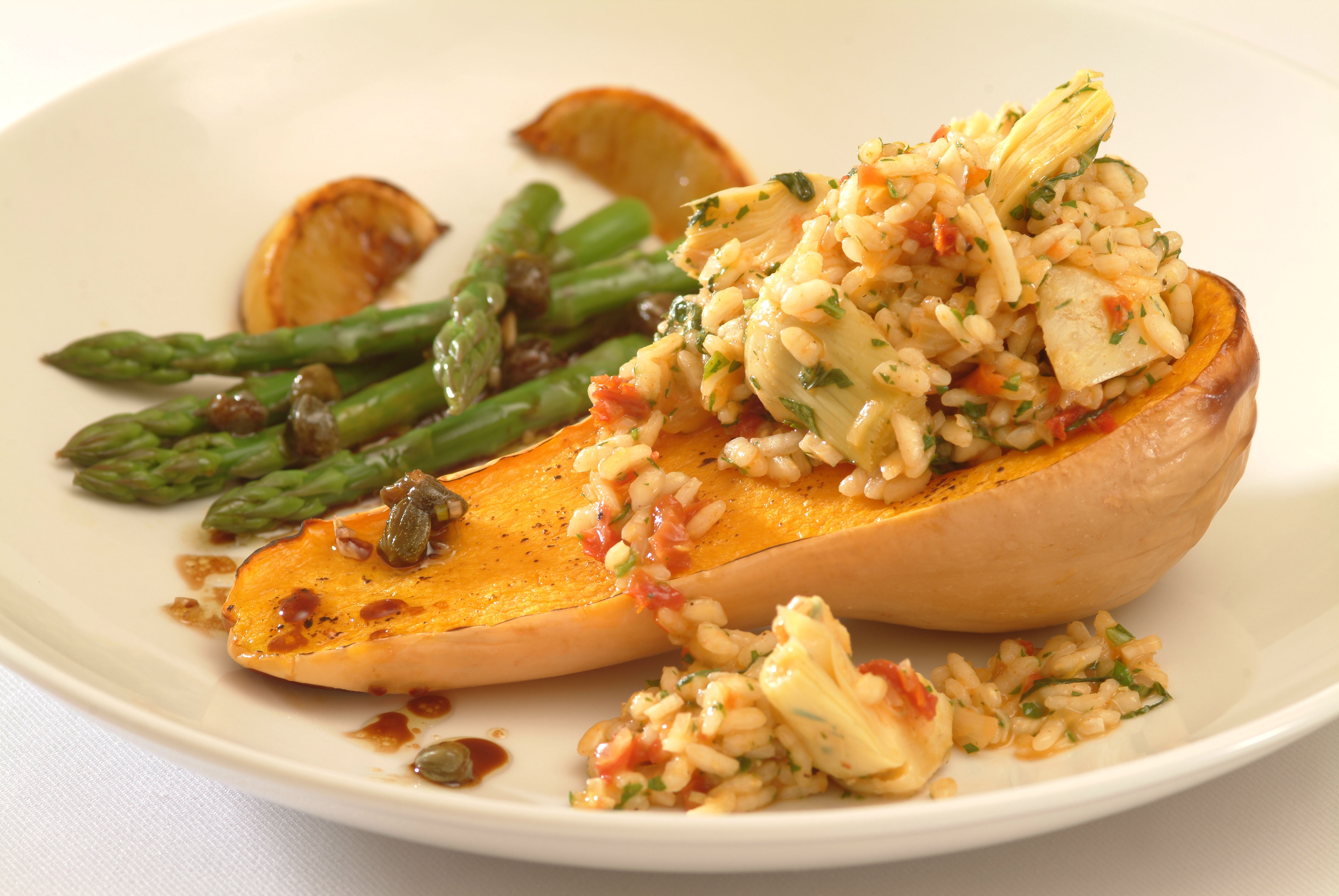 Smoked Garlic, Artichoke and Roasted Butternut Squash Risotto - Vegetarian Society
