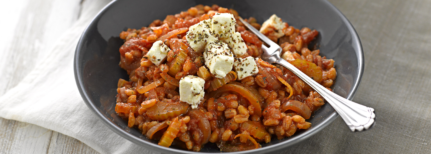 Pearl Barley Risotto with Feta Cheese - Vegetarian Society
