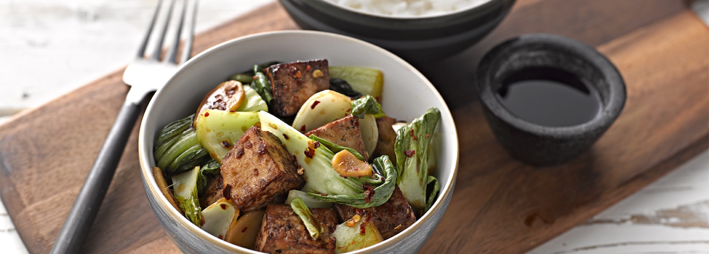 Marinated Ginger Tofu with Pak Choi - Vegetarian Society