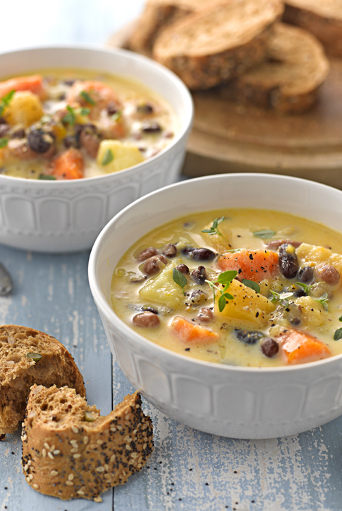 Winter Roots and Beans Soup - Vegetarian Society