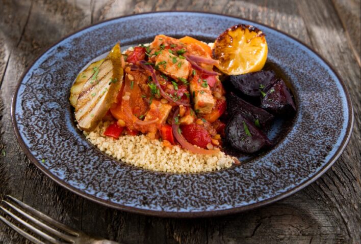 Pear and Quorn Tagine