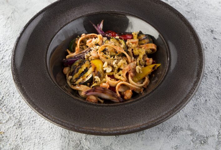 Tagliatelle Bake with Smoked Vegan Cheese Crumble