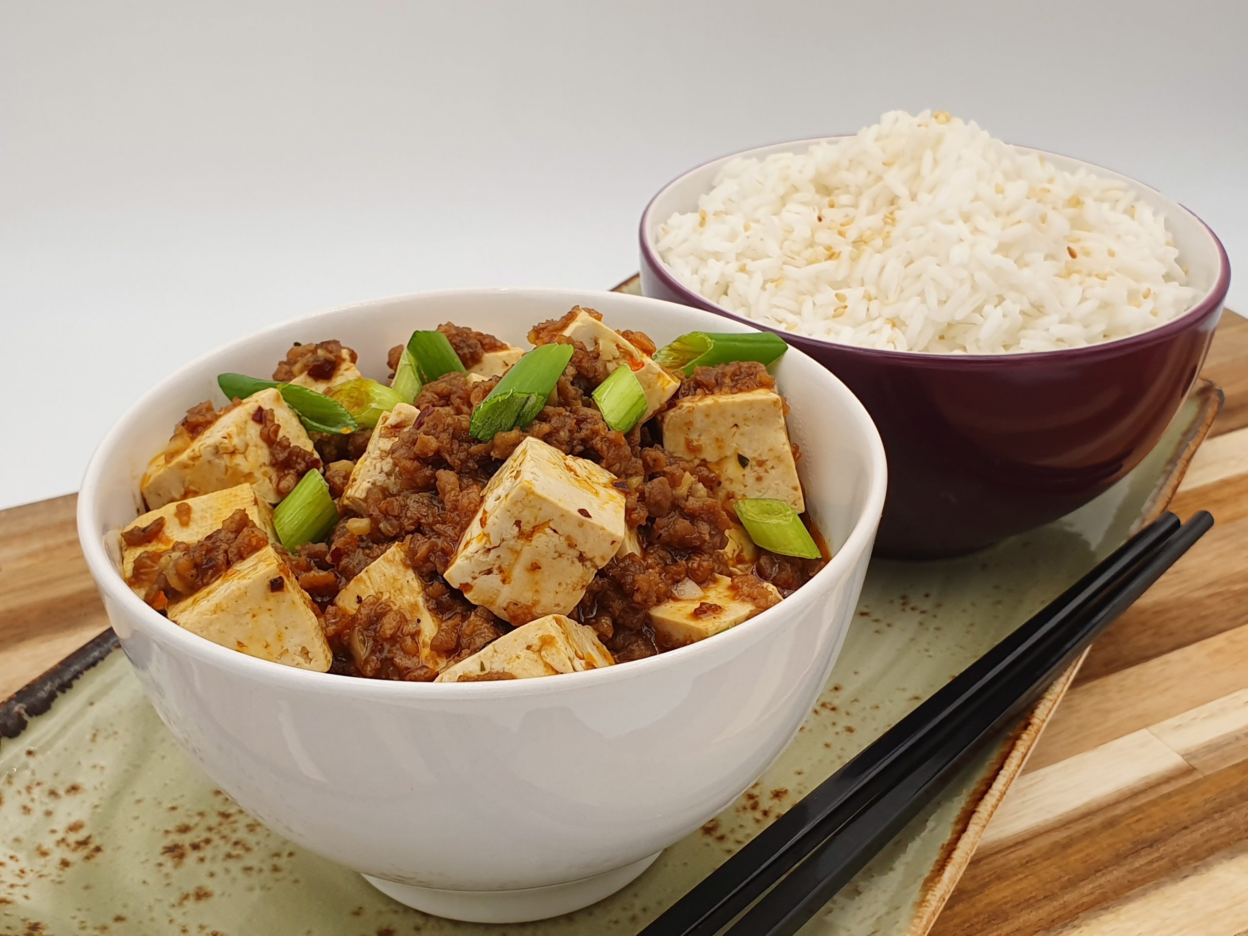 Mapo Tofu with Sesame Rice - Vegetarian Society
