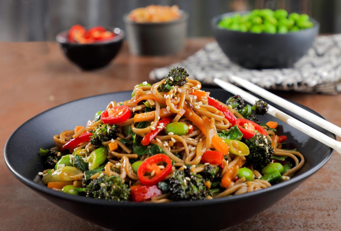 Japanese Broccoli Yakisoba Vegetarian Society