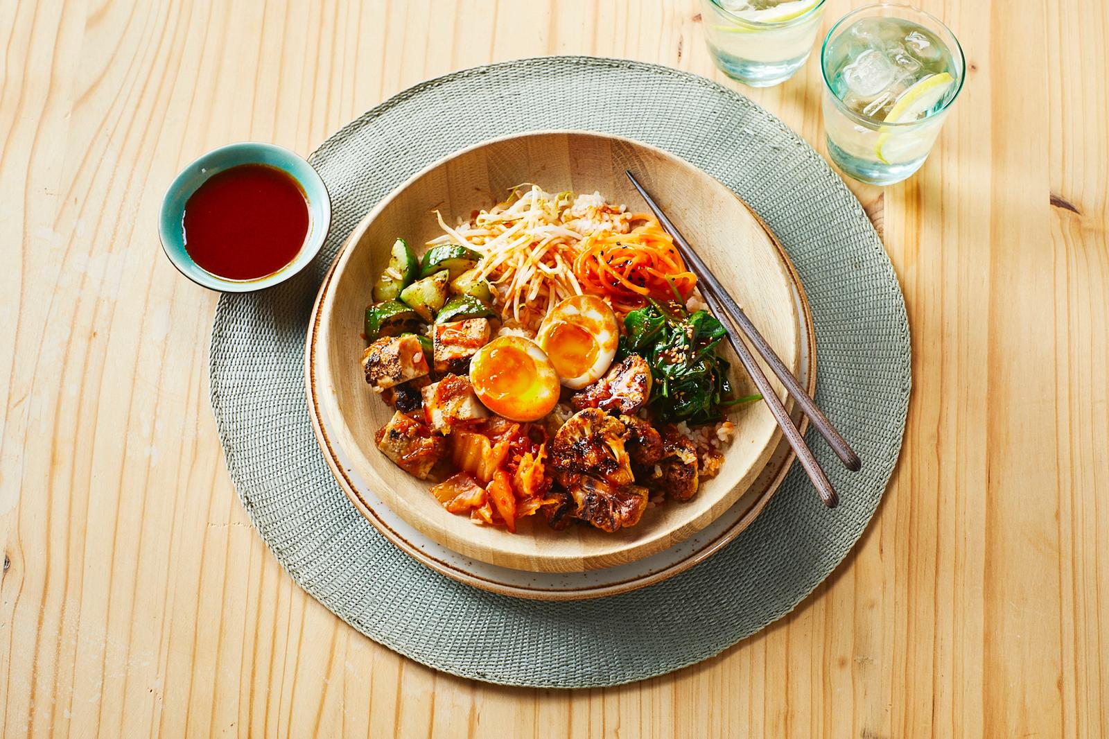 Cauliflower and Tofu Bibimbap - Vegetarian Society