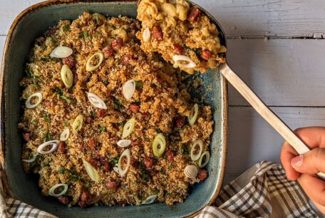 The Ultimate Vegan Mac and Cheese made in the Essential Vegan cooking class in Manchester