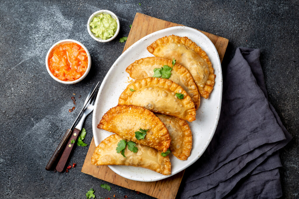 Sweet Potato and Cannellini Bean Empanadas, a recipe made on the Portuguese (it's not just piri piri) cooking class at COOK! Manchester
