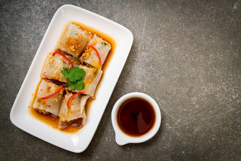 Shiitake Mushroom and Green Bean Cheong Fun