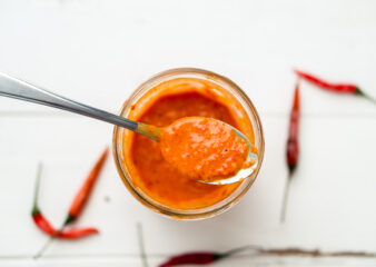 Red pepper piri piri sauce, a recipe made on the Portuguese (it's not just piri piri) class at COOK! in Manchester