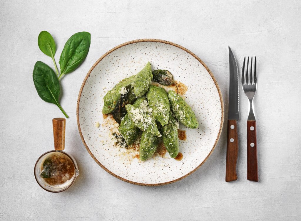 Spinach and Mascarpone Gnocchi in Sage Brown Butter