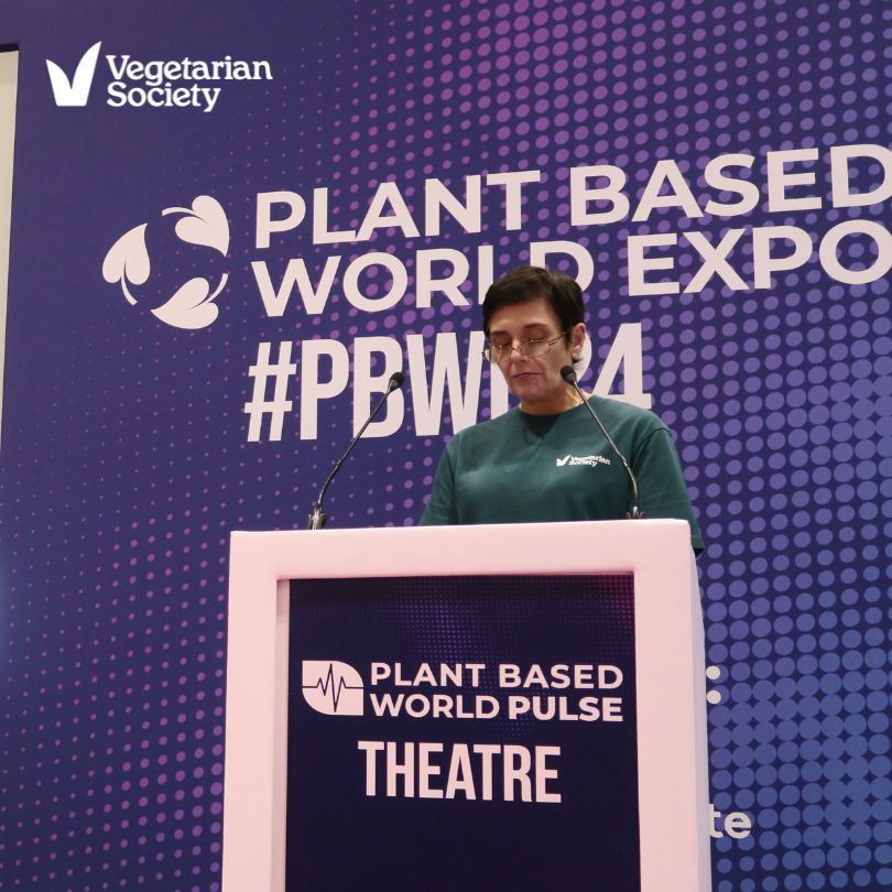 Vanessa Brown, Head of Trademarks,  the Vegetarian Society at Plant Based Expo  
 