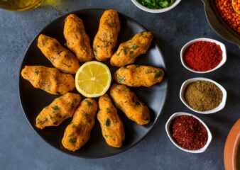 African Chickpea, Sweet Potato and Berbere Koftas as made on the Power of Pulses class at COOK! with the Vegetarian Society
