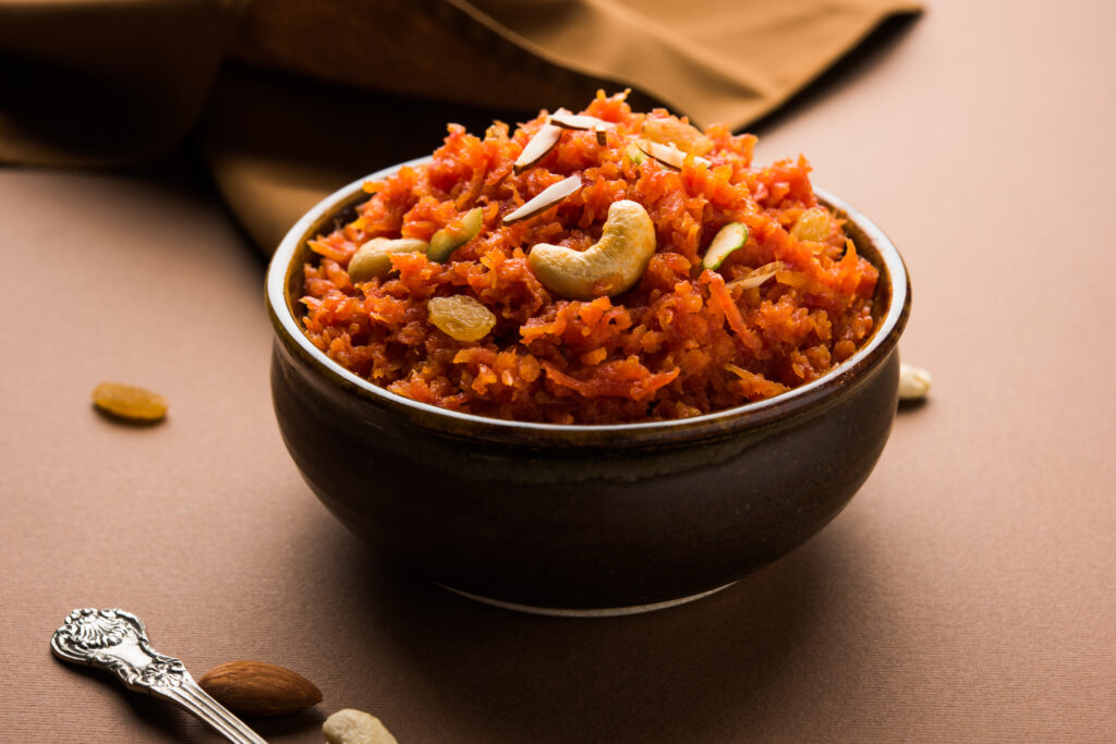 Indian carrot dessert made on the Indian Feast Nights cookery class at COOK! in Manchester