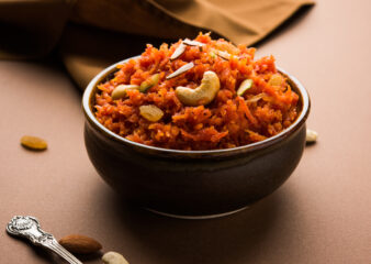 Indian carrot dessert made on the Indian Feast Nights cookery class at COOK! in Manchester