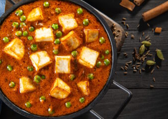 Peas Paneer Curry made on the Lajina's Curry Secrets class at COOK! in Manchester
