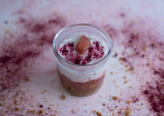 Rhubarb Cheesecake Pots