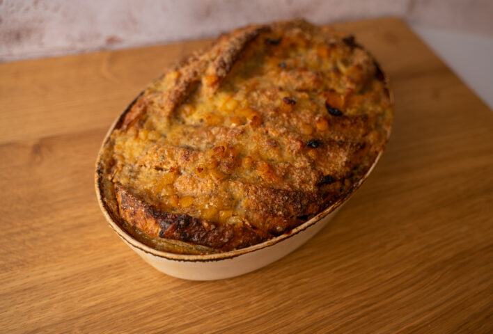 Orange and Rosemary Sourdough and Butter Pudding