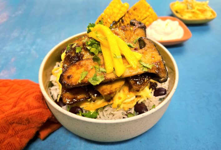 Jerk King Oyster Mushroom Rice Bowl